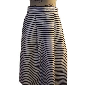BB Dakota‎ Black and White Pleated Midi Skirt